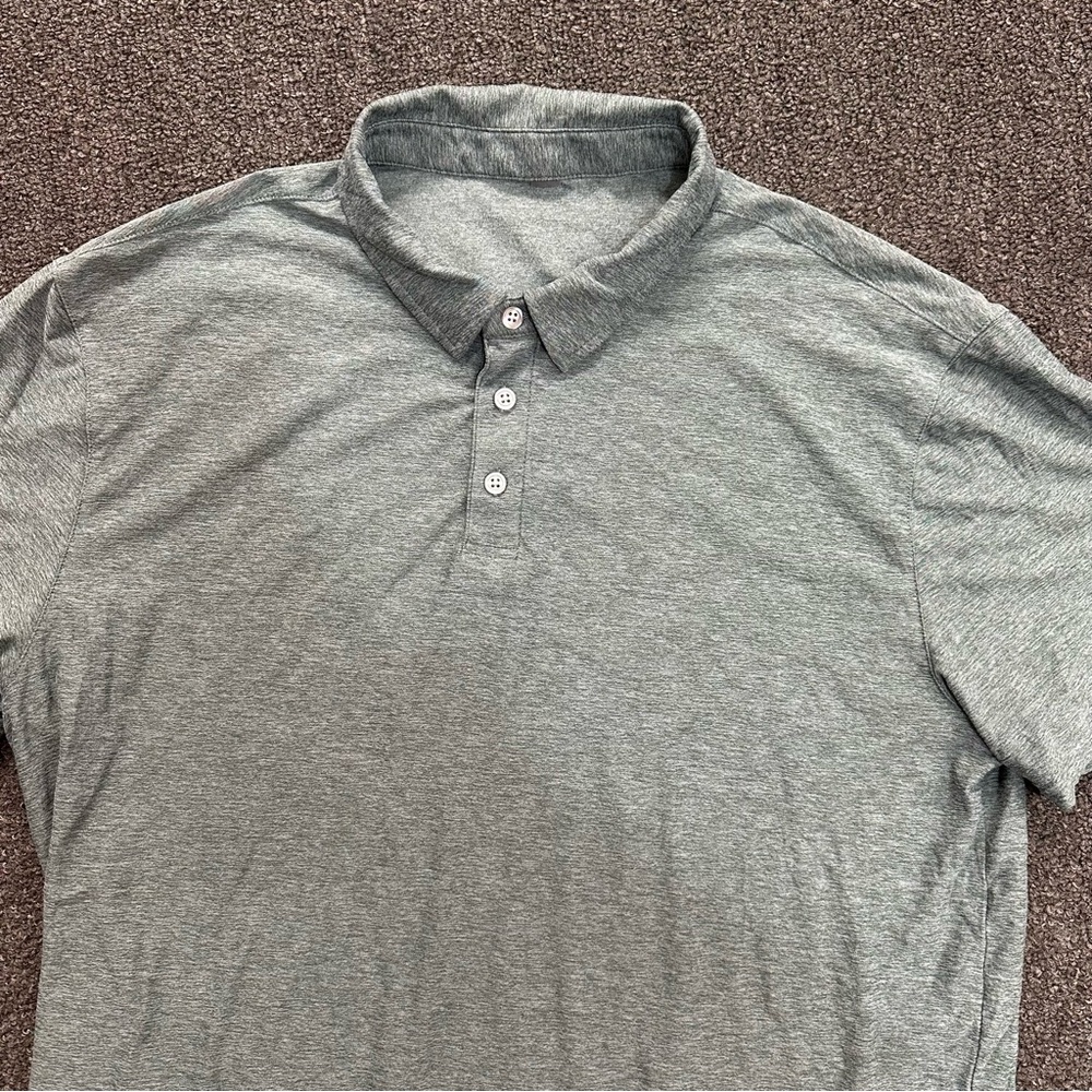 Vuori Polo Shirt Mens Green Strato Tech Short Sleeve